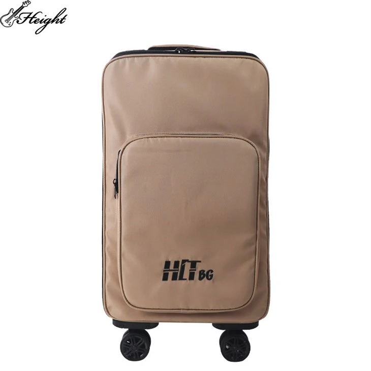 Opvouwbare beige bruine wilddraagtrolley